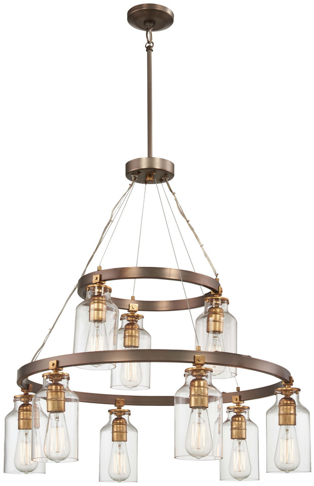 Minka-Lavery - 4559-588 - Nine Light Chandelier - Morrow - Bronze