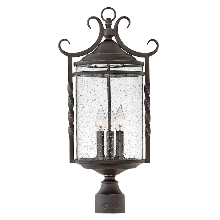 Hinkley - 1141OL-CL - LED Post Top or Pier Mount Lantern - Casa - Olde Black