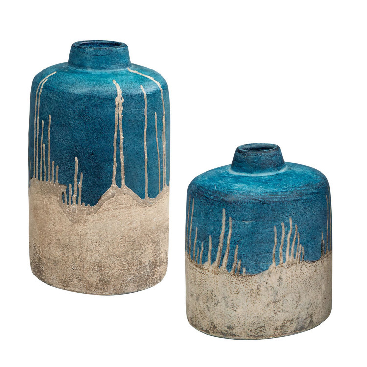 Uttermost - 17151 - Vases Set/2 - Coastal Cascade - Blue