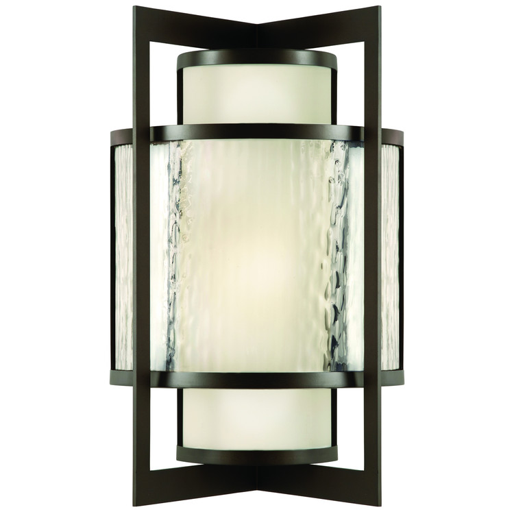 Fine Art Handcrafted Lighting - 818181ST - Two Light Outdoor Wall Sconce - Singapore Moderne Outdoor - Bronze