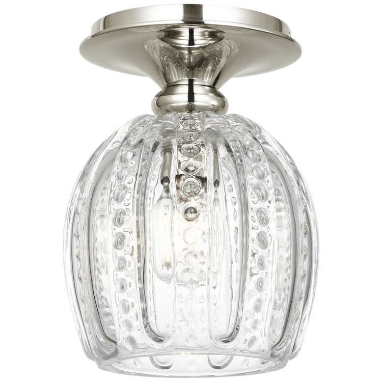Visual Comfort Signature - ARN 4465PN-CG - LED Flush Mount - Lazari - Polished Nickel