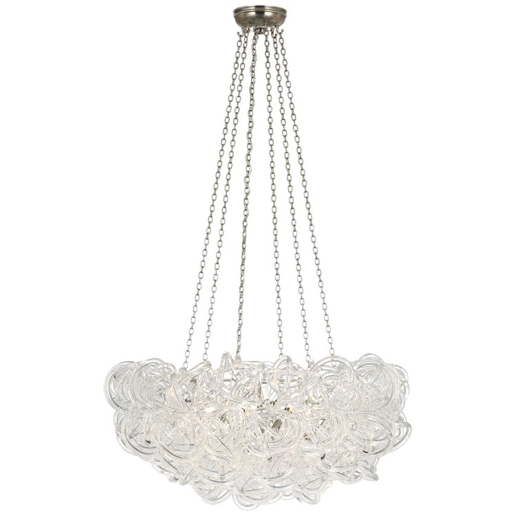 Visual Comfort Signature - MF 5080PWT/CA - LED Chandelier - Aurelie - Pewter and Clear Acrylic