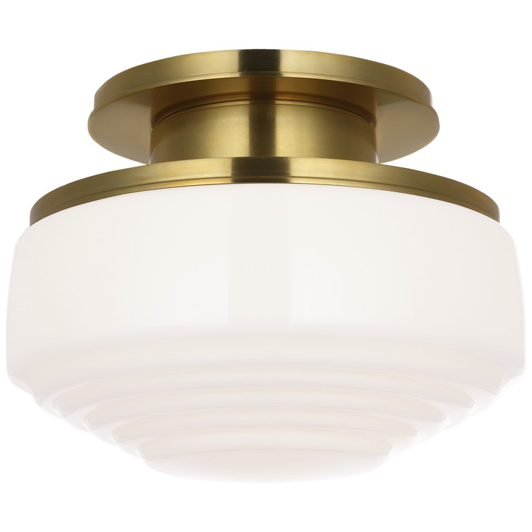 Visual Comfort Signature - TOB 4526HAB-WG - LED Flush Mount - Rally - Hand-Rubbed Antique Brass