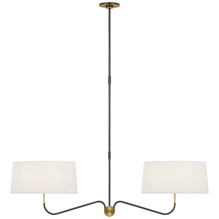 Visual Comfort Signature - TOB 5352BZ/HAB-L - LED Chandelier - Canto - Bronze and Hand-Rubbed Antique Brass