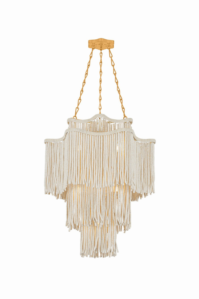 Corbett Lighting - 100-27-VGL - Seven Light Chandelier - Mathilde - Vintage Gold Leaf
