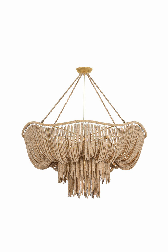 Corbett Lighting - 111-48-VGL - 13 Light Chandelier - Jadeite - Vintage Gold Leaf