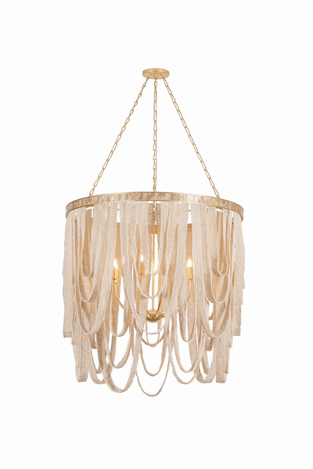 Corbett Lighting - 112-40-VGL - 12 Light Chandelier - Santorini - Vintage Gold Leaf