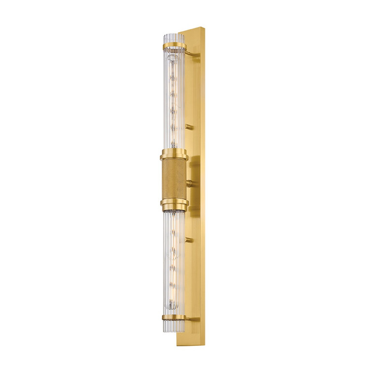 Hudson Valley - 1273-AGB - Two Light Wall Sconce - Shaw - Aged Brass