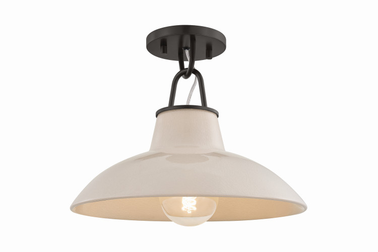 Hudson Valley - 1928-DB/CIC - One Light Flush Mount - Pottersville - Distressed Bronze