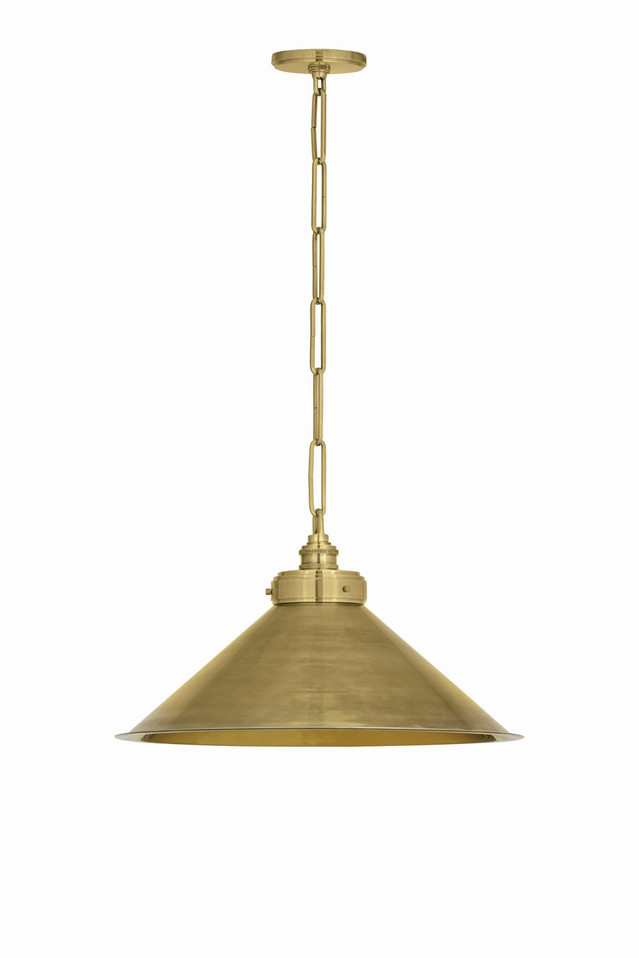Hudson Valley - 3619-OWB - One Light Pendant - Euclid - Old World Brass