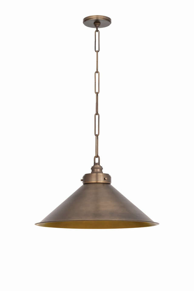 Hudson Valley - 3619-VB - One Light Pendant - Euclid - Vintage Brass