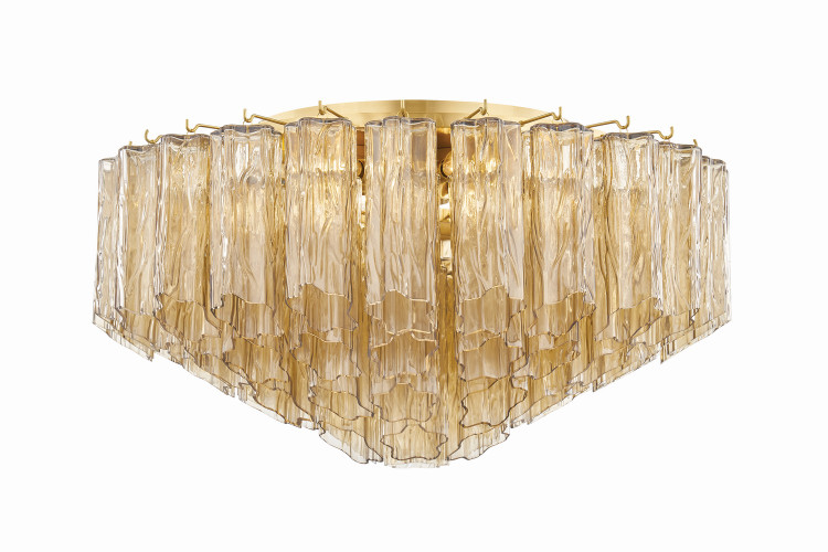 Hudson Valley - 4907-AGB - Six Light Flush Mount - Watertown - Aged Brass