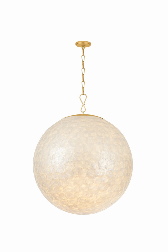 Hudson Valley - 5863-VGL - Three Light Pendant - Stamford - Vintage Gold Leaf