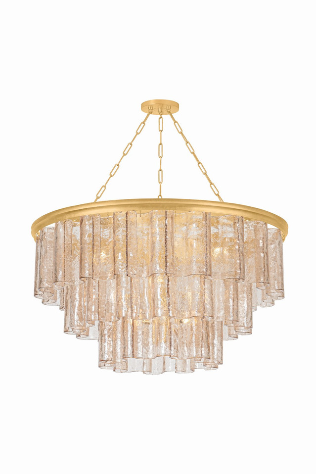 Hudson Valley - 9259-VGL - Nine Light Chandelier - Finchville - Vintage Gold Leaf