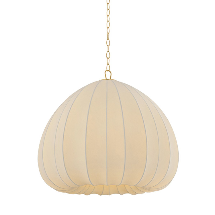 Hudson Valley - 9933-AGB - One Light Pendant - Oak Summit - Aged Brass