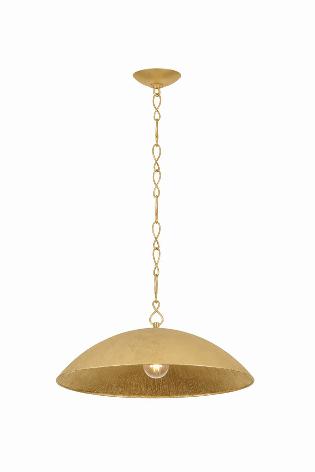 Hudson Valley - BKO1400-VGL/GLI - One Light Pendant - Eve - Vintage Gold Leaf