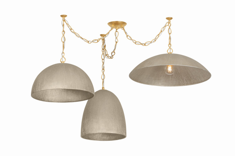 Hudson Valley - BKO1402-VGL/GLI - Three Light Chandelier - Eve - Vintage Gold Leaf