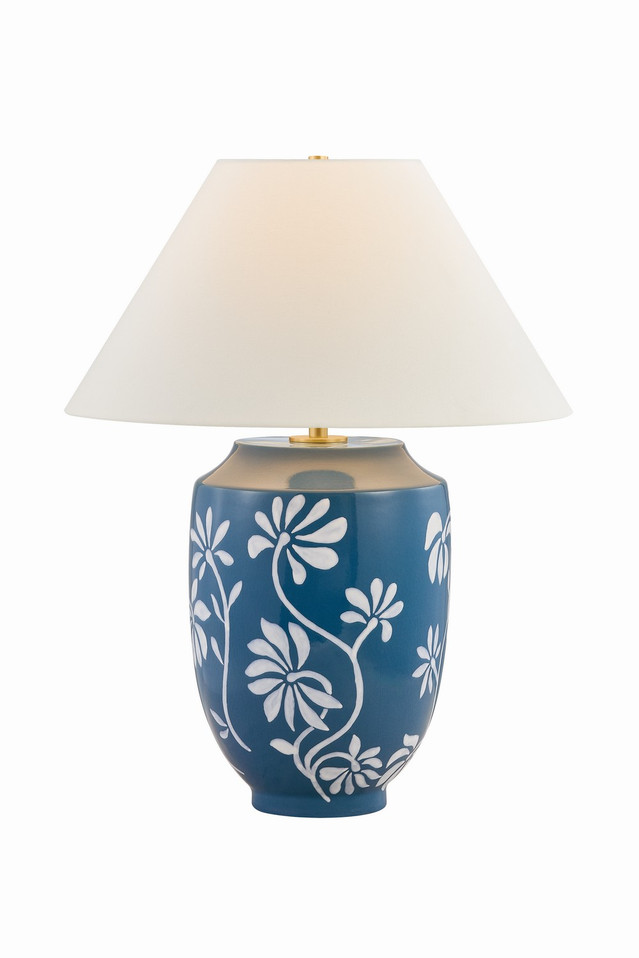 Hudson Valley - L2641-AGB/CFL - One Light Table Lamp - Kent Falls - Aged Brass