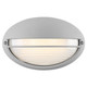 Clifton Oval LED Bulkhead (20270LEDDMG-SAT/OPL)