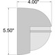 Clifton Oval LED Bulkhead (20270LEDDMG-WH/OPL)