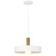 Access - 23798-WH/WGN - One Light Pendant - Slate - White w/Wood Grain