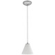 Martini One Light Pendant (28004-1C-BS/WHT)