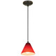 Martini One Light Pendant (28004-1C-ORB/RED)