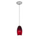 Access - 28011-1C-BS/RUSKY - One Light Pendant - Merlot - Brushed Steel