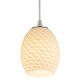 Brandy FireBird One Light Pendant (28023-1C-BS/WHTFB)