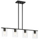 Access - 62586LEDDLP-MBL/CLR - LED Linear Pendant - Oslo - Matte Black