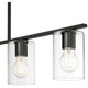 Oslo LED Linear Pendant (62586LEDDLP-MBL/CLR)