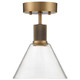 Port Nine Martini LED Semi-Flush Mount (63146LEDD-ABB/CLR)