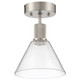 Port Nine Martini LED Semi-Flush Mount (63146LEDD-BS/CLR)