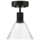 Port Nine Martini LED Semi-Flush Mount (63146LEDD-MBL/CLR)