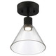 Port Nine Martini LED Semi-Flush Mount (63146LEDD-MBL/CLR)