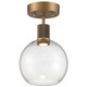 Access - 63148LEDD-ABB/CLR - LED Semi-Flush Mount - Port Nine Burgundy - Antique Brushed Brass