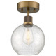 Access - 63148LEDDLP-ABB/SDG - LED Semi Flush Mount - Port Nine Burgundy - Antique Brushed Brass