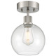 Access - 63148LEDDLP-BS/CLR - LED Semi Flush Mount - Port Nine Burgundy - Brushed Steel