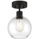 Access - 63148LEDDLP-MBL/CLR - LED Semi Flush Mount - Port Nine Burgundy - Matte Black