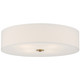Access - 64064LEDDLP-ABB/WH - LED Flush Mount - Mid Town - Antique Brushed Brass