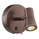 Cyprus 2 LED Plug-In Headboard Lamp (70018LED-BRZ)