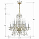 Traditional Crystal Ten Light Chandelier (1130-PB-CL-SAQ)