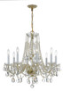 Crystorama - 1138-PB-CL-MWP - Eight Light Chandelier - Traditional Crystal - Polished Brass