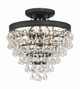 Crystorama - 130-MK_CEILING - Three Light Semi Flush Mount - Calypso - Matte Black