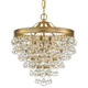 Crystorama - 130-VG - Three Light Mini Chandelier - Calypso - Vibrant Gold