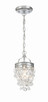 Crystorama - 131-CH - One Light Mini Chandelier - Calypso - Polished Chrome