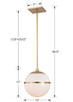 Truax One Light Chandelier (2112-AG)