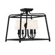 Crystorama - 2243-BF - Four Light Semi Flush Mount - Sylvan - Black Forged