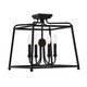 Crystorama - 2243-BF_NOSHADE - Four Light Semi Flush Mount - Sylvan - Black Forged