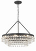 Crystorama - 237-MK - Six Light Chandelier - Calypso - Matte Black